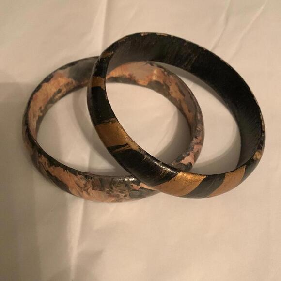 🍁2 wooden cuff bracelets - Picture 7 of 11